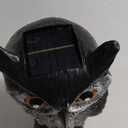 Hausse Solar Fake Owl Decoy Scare Birds Away, Solar Powered Motion Activated Scarecrow Deterrent Owl with Glowing Eyes, Scary Sound & Rotate Head, Nature Enemy Bird Repellent for Outdoor Garden Yard