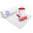 Plastic Sheeting 4 mil, 3' x 50' (150 sq. ft.) - Thick Semi-Clear Plastic Sheeting for Painting & Construction & Home Use - Heavy Duty LDPE Film Roll - Plastic Sheet for Drop Cloth by IDL Packaging (4 mil x 3' x 50')