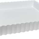 Wood Decorative Tray for Coffee Table, 17.91 x 5.12 inches White Serving Tray for Accent Table, Console Table (White)