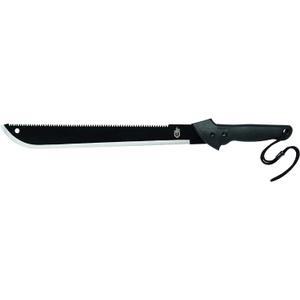 Gerber Gear Gator Machete 25" with Plain Edge Blade and Saw, Gator Grip and Protective Sheath for Gardening, Survival, Hunting, Camping and Bushcraft, Black
