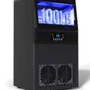 Commercial Ice Maker Machine / and  Storage Bin, Undercounter Ice Makers and  Ice Trays, Icemaker Machine Double Water Inlet with Water Line, Ice Scoop