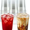 Cappatua 20 oz Clear Plastic Cups 100 Pack Disposable Drinking Cups for Party, BPA-Free Cold Cups, Recyclable & Durable Plastic Party Cups Tumblers for Iced Coffee, Cocktails, Juice, Wine, Beer