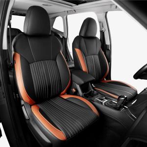 FREESOO Custom for Outback Seat Covers 2020 2021 2022 2023 2024 - Faux Leather Car Seat Covers for 2020-2025 Outback Wilderness, Touring, Premium Full Set Waterproof