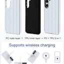 Compatible with MagSafe Striped Phone Case for Samsung Galaxy A15 5G, Cute Aesthetic Striped Magnetic Soft TPU and Hard PC Protective Phone Cover for Women Girls - Blue