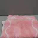 Mocsicka Pink Bow Bath Mat Cute Bow Bathroom Rug Super Soft Absorbent Bathroom Rugs Non Slip Bath Mat Machine Washable Rug for Bathrooms 20x32 inches (Pink, 50x80cm)