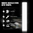 GIRAFVINYL White Reflective HTV Heat Transfer Vinyl - 12" x 7' Roll, Easy to Cut & Weed Iron on Vinyl for DIY Crafts & T-Shirts