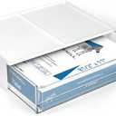 Harhana Printer Paper Holder Desk Organizer with Drawer, Stackable Desktop Storage Drawers 13.5 inch Wide - Pearl White (1 PC)