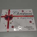 Christmas Bauble Stars Window Decals Stickers for Glass, Large Xmas Designs Home Decorations Holiday Bling, DIY Mural Showcase for Office Business, Gold Glitter White Vinyl Decorations