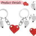 Heartfelt Matching Keychains: Romantic Gift for Couple, Christmas Gifts for Boyfriend & Dad Keychain 2PCS