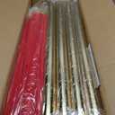 4 Pack Gold Stanchions and Velvet Ropes Set, Stainless Steel Crowd Control Barriers, 3Pcs Red Carpet Ropes and Poles for Party Supplies,Photobooth Accessories, Prom,Birthday,Business,Wedding, Museums