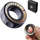 Fidget Spinner for Stress Relief  DIY Magnetic Fidget Ring with Engaging Sounds, EDC Stainless Steel Toys for Adults & Teens, Perfect for Work, Study, Waiting, Gift and Stocking Stuffer (Black)