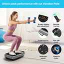 SoftGym Vibration Plate Exercise Machine for Lymphatic Drainage,Power Vibrate Stand Shake Board 450 Lbs Capacity Whole Body Workout Waver with Fitness Resistance Bands Weight Loss Gifts for Women Men