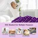 2 x Birthday Gifts for Women - Gifts for Woman Birthday Unique - Happy Bday Decorations for Women - Womens Birth Day Gifts - Bday Gift for Wife Mom Sister Grandma - Purple Birth Day Blanket 50''x60''