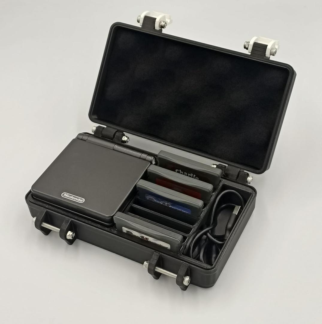 Game Boy Advance SP Rugged Protective Carrying Case - Holds up to 11 GBA Games & USB Cable
