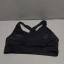 RUNNING GIRL Sports Bras for Women,Padded Strappy Sports Bras Criss-Cross Back Medium Support Sports Bras with Removable Cups (Black, XL)