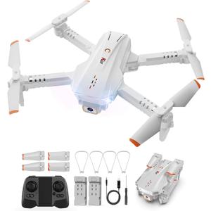 Mini Drone for Kids,Drones with Camera for Adults,Kids Drone with Gesture Control, One Key Start/Land, 3D Flips, Waypoints Fly, Headless Mode, 1080P HD FPV Foldable RC Quadcopter Toys Gifts for Boys (Grey)