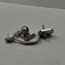 Front Door Knob Handleset, Entry Door Handle Set with Cove Knob for Right and Left Handed Sided Doors, Interior and Exterior Entrance Passage Lock, Lower Half Grip, Satin Nickel