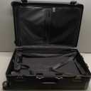 LEVEL8 Zipperless Checked Luggage with Aluminum Frame, Upgraded Medium Hardside Suitcase with Spinner Wheels, Metal Travel Luggage with Double Tsa Locks, 24 Inch, Black