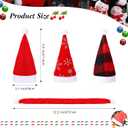 SATINIOR 24 Pcs Mini Christmas Santa Hats Scarf Bulk Small Santa Claus Hats Silverware Holders for Christmas Craft Xmas Table Dinnerware
