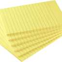 Early Buy 6 Pads Lined Sticky Notes with Lines 4x6 Self-Stick Notes Bright Color Sticky Notes, 45 Sheets/Pad (Yellow)