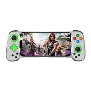 Joso Wireless Phone Controller for iPhone/Android, Mobile Game Controller with Hall Joystick Suitable for Xbox Cloud Gaming, PS Remote Play, Steam Link, Call of Duty & More - White with Rocker Light