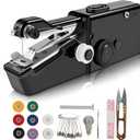 Handheld Sewing Machine,Mini Electric Hand-held Cordless Portable Sewing Machine for Beginners,Easy to Use and Fast Stitch Suitable for DIY,Clothes,Home,Travel (Black)