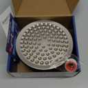 High Pressure Shower Head - Anti-Clogging Silicone Nozzles - 2.5 GPM Removable Restrictor - Easy to Clean Adjustable Replacement - easy to install with Plumbers Tape - 6 inch - Brushed Nickel Finish