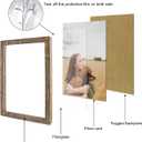 DABLUE 24x36 Poster Frames Rustic Wood Picture Frames for Wall Hanging Vertically or Horizontally, 2 Pack of Brown 36x24 Frames