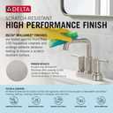Delta Modern Brushed Nickel Bathroom Faucet 1 Hole, Single Hole Bathroom Sink Faucet for Vanity, Metal Push-Pop Drain Assembly, Stainless 567LF-SSPP