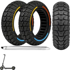 10x2.75/10x2.70-6.5 Electric Scooter Solid Tires: 70/65-6.5 Replacement Tubeless Wheel for Hover-1 Alpha& Titan PRO&Evercross H5& Emove Cruiser&max3& Kugoo G - Booster G2 Pro (2PCS)