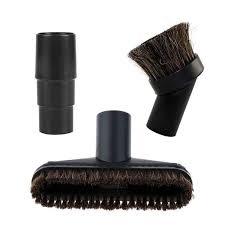 25mm Long Horse Hair with Universal Connector for 25mm/1", 32mm/11/4, 35mm/13/8 Hose, 1.25 Inch Small Round Dust Suction Brush Vacuum Brush Attachment Soft Bristle Cleaner Replacement with Adapter