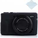G7X / G7X Mark II Camera Silicone Case, Ultra Thin Lightweight Rubber Soft Silicone Case Bag Cover for Canon PowerShot G7X / G7X Mark II with Microfiber Cloth - Black