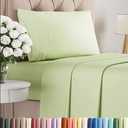 Twin Size 3 Piece Sheet Set - Comfy Breathable & Cooling Sheets - Hotel Luxury Bed Sheets for Women & Men - Deep Pockets, Easy-Fit, Soft & Wrinkle Free Sheets - Light Sage Green Oeko-Tex Bed Sheet Set