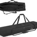 TORIBIO 48.5" Multifunctional Tripod Bag, Heavy Duty Tripod Carrying Case with Dual Compartment for Music Stand, Mic Stand, Speakers Stand, Tripods, Lights, Boom Stand, Cameras, Monopods Stand