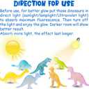 48Pcs Glow in Dark Mini Dinosaur Figures Kids Easter Egg Fillers Basket School Birthday Party Favors Supplies Dino Cupcake Toppers Pinata Goodie Bags Stuffers Classroom Prizes Carnival Bulk Toy Gift