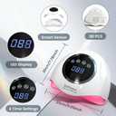 PROFESSIONAL 500W UV LED NAIL LAMP - 90 LED Bulbs for Fast Curing Gel Nail Polish - Smart Sensor with 4 Timers (10S/30S/60S/99S) - Portable Nail Dryer for Home & Salon Use - Quick & Even Drying