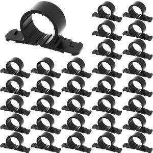 Briwooody 50 Pack 1 Inch Pipe Supports Suspension Clamp Pipe Clamps Pex Clamps for Pex, Copper, CPVC(Black)