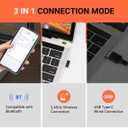 Tera Pro (Extreme Performance) Industrial Wireless Barcode Scanner 2D QR 1D Bar Code Reader 2.4G Wireless 2500mAh Compatible with Bluetooth Drop Resistant for Windows Mac Android iOS Model 8100 Orange