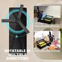 2 x Kitchen Sponge Holder with Brush Holder Sink Caddy Organizer for Sink Kitchen Countertop Organizers and Storage Essentials Black (One Size)