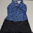 Women Tankini Swimsuits with Shorts - Two Piece Tummy Control Bathing Suits Top with Two Pockets Bottom Swimwear, M