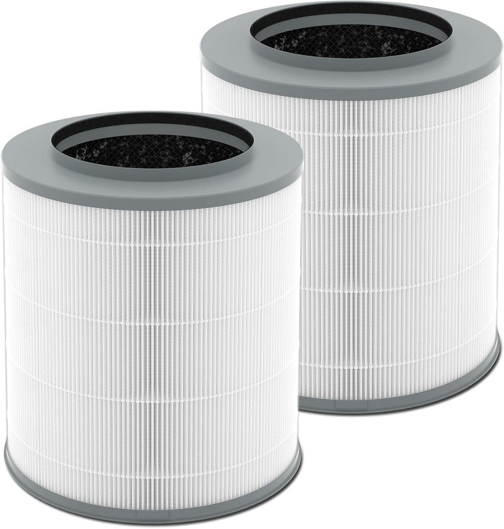 2 Pack 12030 & 11030 Replacement Filter, 1000 Sq. Ft. Capacity, Compatible with Clorox Medium Room 11030 & 11031 Air Cleaner, Part #12030, 3-stage Filtration, H13 True HEPA, Activated Carbon Filter
