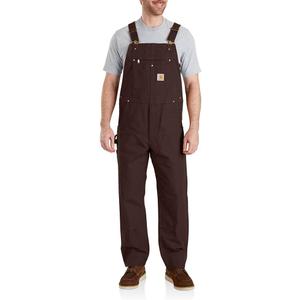 Carhartt Men's R01 Relaxed Fit Duck Bib Overall (36W x 32L, Dark Brown)