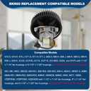 BKR60 Bathroom Exhaust Fan Replacement with Cover/Grille | Quiet 3.0 Sones High Airflow Fan Motor Replacement Fit 670, 671, 688-G/H/J/K, 693, 695, 695P, 695-R02, 696N, 696N-R02, 690-A, 690NT-A