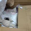 TOBUSA 22 Farmhouse Table Lamps Set of 2, White Rustic Vintage Table Lamps for Living Room Bedroom, Antique Bedside Desk Lamps with Linen Shade, Traditional Resin Nightstand Lamp Sets for End Table