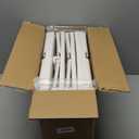 4 Tier Plastic Storage Bins with Lid 28QT - Stackable Storage Containers with Wheels, Folding Storage Boxes, Collapsible Storage Bins, Organizers and Storage (Whita)