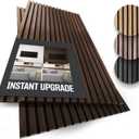 2-Pack Wood Panels for Wall - Acoustic Wood Slat Wall Panels, Soundproof Wooden Paneling for Interior Decor (2 Pc - 47.2x23.6 inches, Dark Walnut)