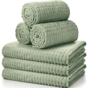 Buryeah 6 Pcs Flannel Fleece Throw Blanket Bulk 50 x 60 Inch Wedding Throw Blanket 3D Jacquard Grid Design Soft for Couch Sofa Chair Donation Homeless Gift (Sage Green) Buryeah 6 Pcs Flannel Fleece Throw Blanket Bulk 50 x 60 Inch Wedding Throw Blanket 3D Jacquard Grid Design Soft for Couch Sofa Chair Donation Homeless Gift (Sage Green)