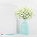Babys Breath Artificial Flowers, 10 Pcs Fake White Babys Breath Flowers Artificial Bulk, Real Touch Faux Flowers Gypsophila Bouquet for Wedding Floral Arrangement Party Home Decoration