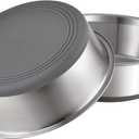 PEGYY11 Nonslip Stainless Steel Dog Bowls, 7.6 US Cup, 2 Count (7.6 Cup)