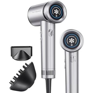 Cosy Companions Hair Dryer - High-Speed 150,000 RPM Hairdryer for Fast Drying, 500Million Negative Ionic & Thermo-Control & Cool Shot Button & HD Display Blow Dryer with Magnetic Diffuser & Nozzle missing one piece